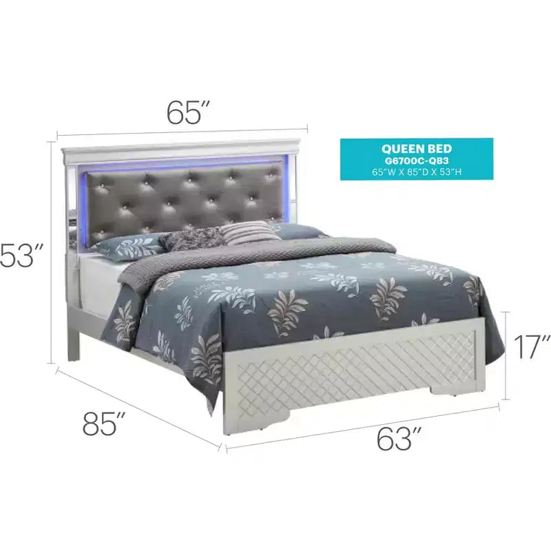Lits panneaux Passion Furniture Verona et Queen
