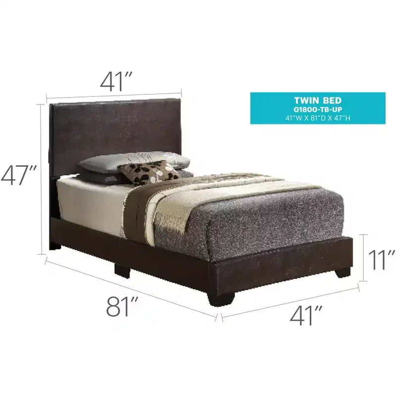Lit jumeau capitonné Aaron de Passion Furniture