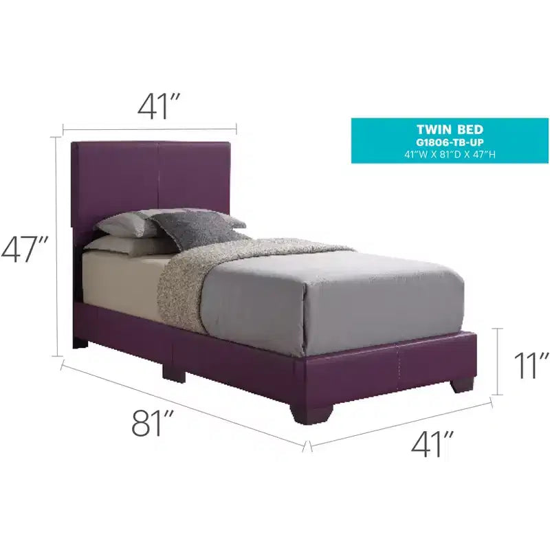 Lit jumeau capitonné Aaron de Passion Furniture