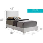 Lit jumeau capitonné Aaron de Passion Furniture