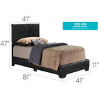 Lit jumeau capitonné Aaron de Passion Furniture
