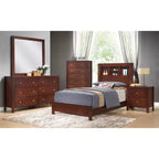 Lit plateforme double Burlington avec étagère de rangement de Passion Furniture