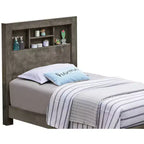 Lit plateforme double Burlington avec étagère de rangement de Passion Furniture