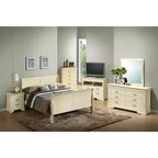 Lit traîneau King Louis Philippe Passion Furniture en bois avec haut pied de lit