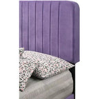 Lit double capitonné Lodi Velvet UpholsteChannel par Passion Furniture