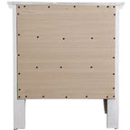Table de chevet blanche à 3 tiroirs Hammond Passion Furniture (26 po H x 24 po L x 18 po P)