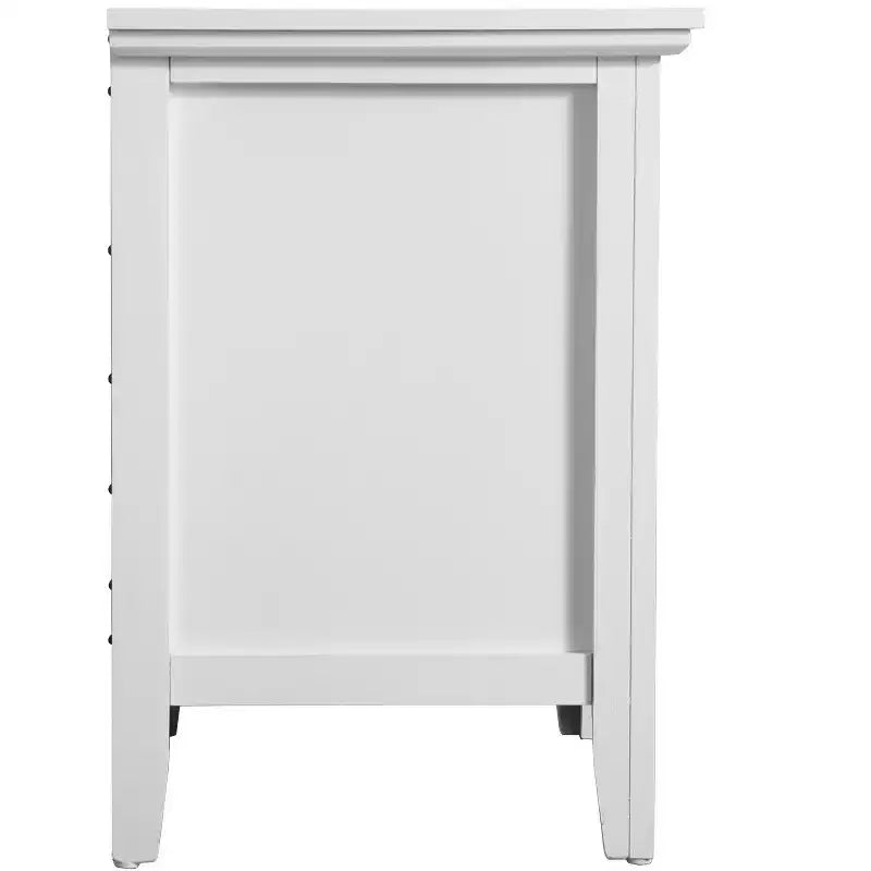 Table de chevet blanche à 3 tiroirs Hammond Passion Furniture (26 po H x 24 po L x 18 po P)