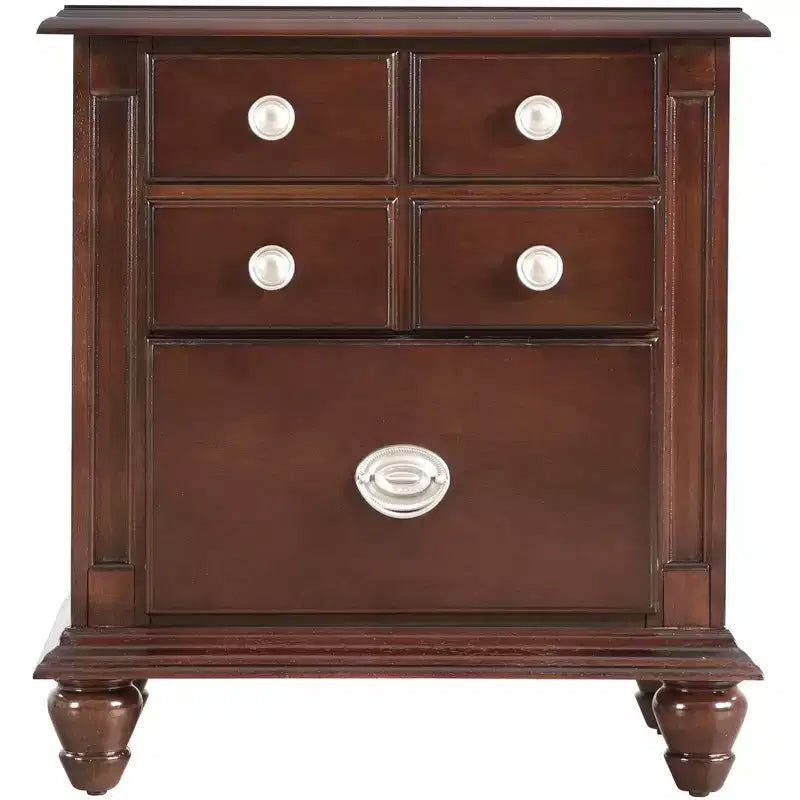 Passion Furniture Summit 5-Drawer Nightstand (27 in. H x 16 in. W x 24 in. D)