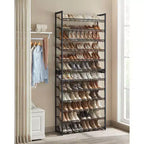 Étagère à Chaussures Haute 12 Niveaux en Métal, Organisateur de Rangement pour Chaussures