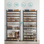 Étagère à Chaussures Haute 12 Niveaux en Métal, Organisateur de Rangement pour Chaussures
