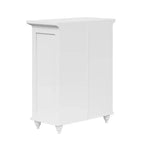 Meuble de Rangement au Sol Teamson Home Versailles Blanc, Organisateur Autonome à 2 Portes avec Étagères Réglables