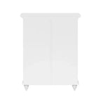 Meuble de Rangement au Sol Teamson Home Versailles Blanc, Organisateur Autonome à 2 Portes avec Étagères Réglables