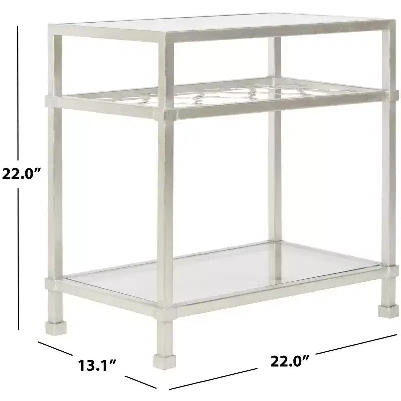 Table d'appoint en verre Hanzel Gold Leaf - AMH8312 - Safavieh Couture