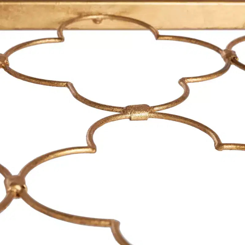 Table d'appoint en verre Hanzel Gold Leaf - AMH8312 - Safavieh Couture