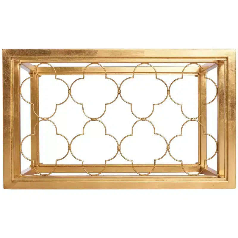 Table d'appoint en verre Hanzel Gold Leaf - AMH8312 - Safavieh Couture