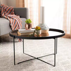Table basse Ruby Tray Top - Or rose/Noir - Safavieh