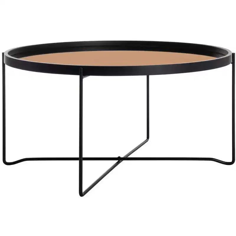 Table basse Ruby Tray Top - Or rose/Noir - Safavieh