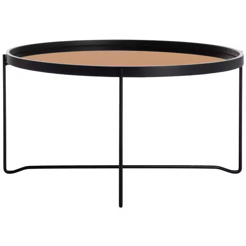 Table basse Ruby Tray Top - Or rose/Noir - Safavieh