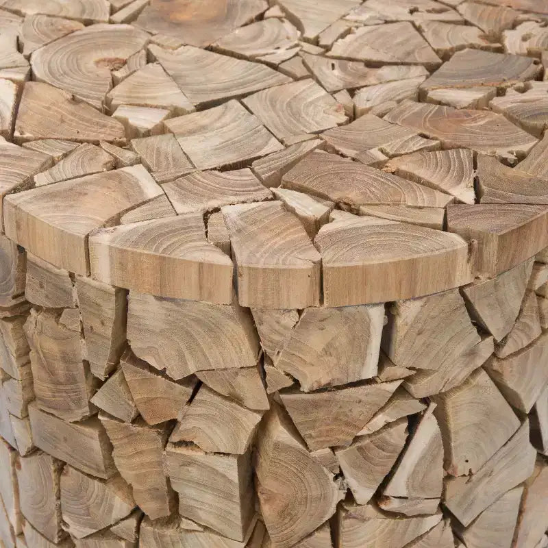 Tabouret rond Canyon - FOX1000 - Chêne moyen - Safavieh Couture