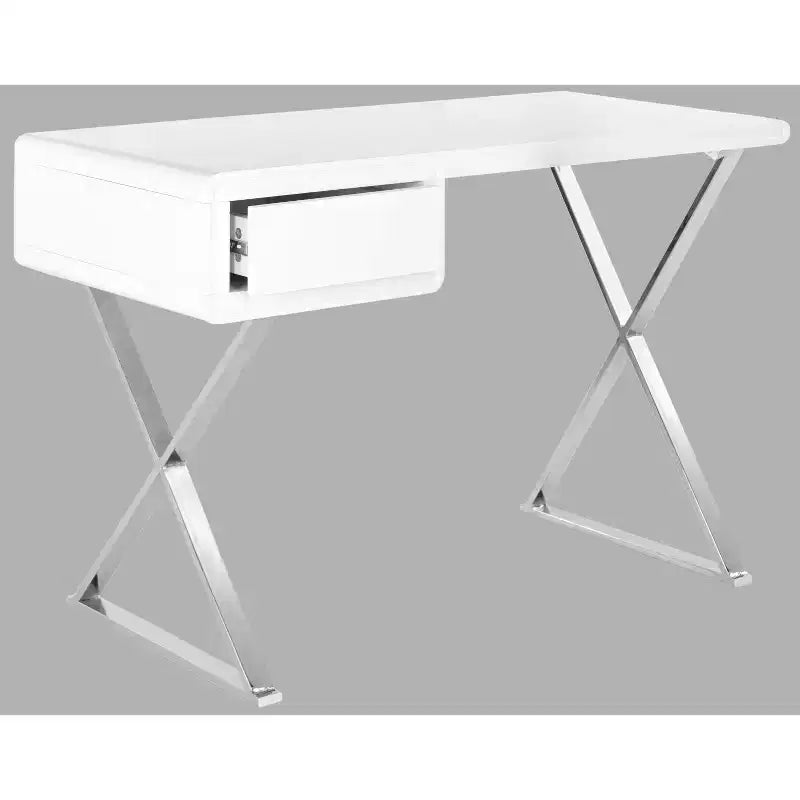 Bureau Hanover - FOX2207 - Blanc/Chrome - Safavieh Couture