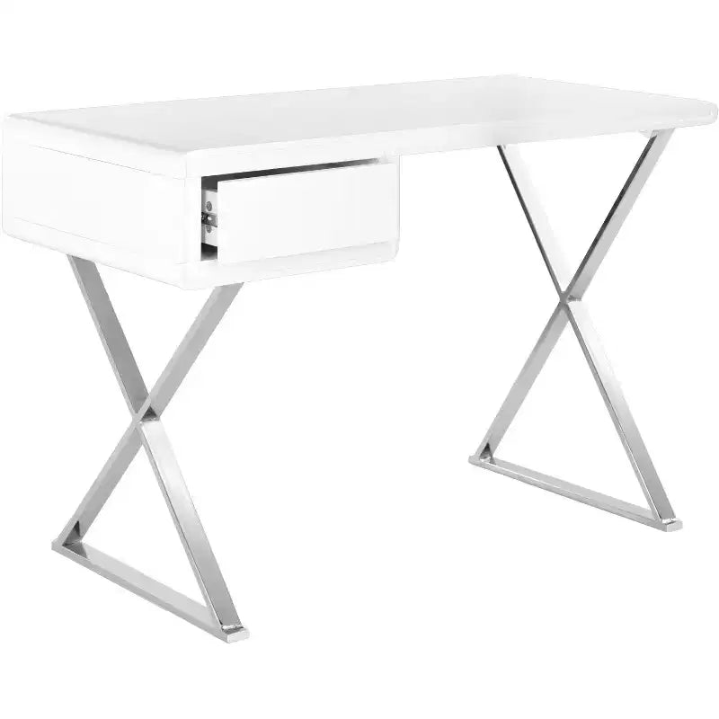 Bureau Hanover - FOX2207 - Blanc/Chrome - Safavieh Couture