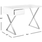 Bureau Hanover - FOX2207 - Blanc/Chrome - Safavieh Couture