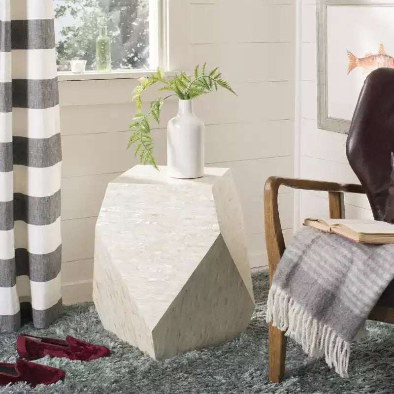 Table d'appoint Lea Mosaic Geometric - TRB1010A - Multicolore/Beige clair - Safavieh