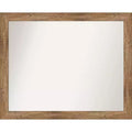 Amanti Art Owl Brown Narrow Non-Beveled Wood Framed Wall Mirror