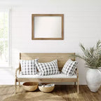 Miroir mural encadré en bois marron étroit non biseauté Amanti Art Owl