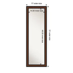Amanti Art Yale Noyer Non-Biseauté Sur la porte Miroir psyché, Miroir mural 51,5 po x 17,5 po.