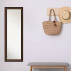 Amanti Art Yale Noyer Non-Biseauté Sur la porte Miroir psyché, Miroir mural 51,5 po x 17,5 po.