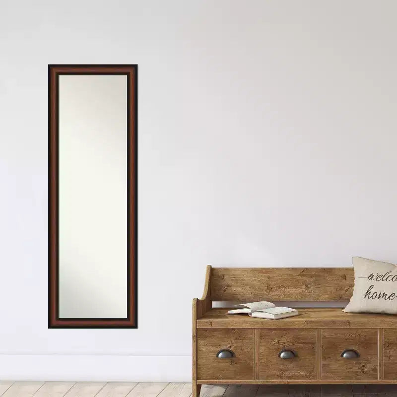 Amanti Art Yale Noyer Non-Biseauté Sur la porte Miroir psyché, Miroir mural 51,5 po x 17,5 po.