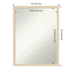 Miroir mural Amant Art Svelte en bois encadré sans biseau