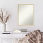 Miroir mural Amant Art Svelte en bois encadré sans biseau