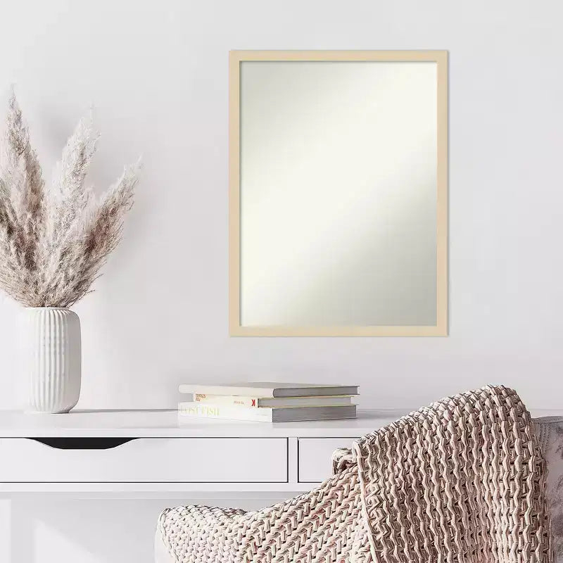 Miroir mural Amant Art Svelte en bois encadré sans biseau