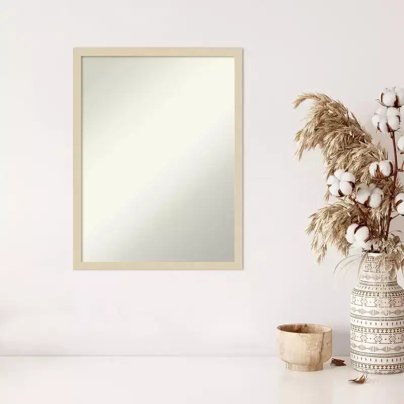 Miroir mural Amant Art Svelte en bois encadré sans biseau