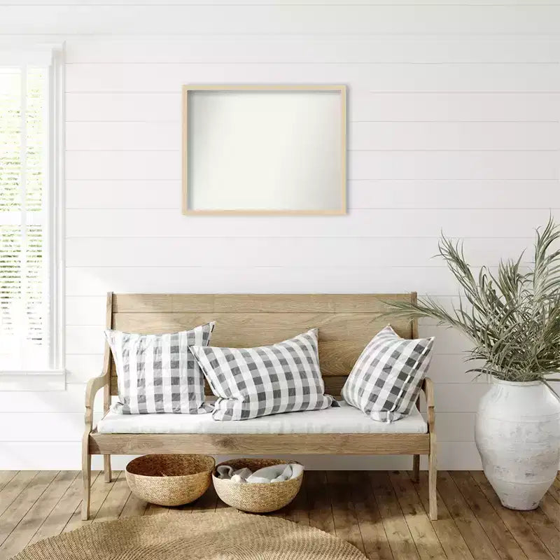 Miroir mural Amant Art Svelte en bois encadré sans biseau