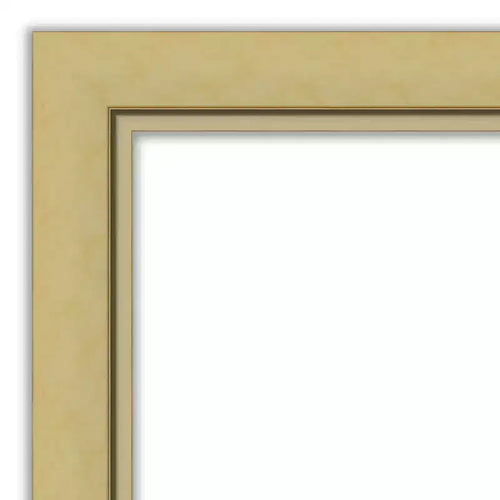 Amanti Art Landon Or Étroit Non Biseauté Sur la Porte Miroir Mural Miroir Complet, 51,5 po x 17,5 po.