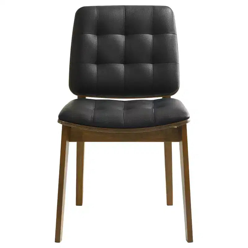 Lot de 2 chaises d'appoint Simple Relax en noyer naturel et noir