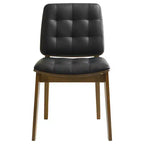 Lot de 2 chaises d'appoint Simple Relax en noyer naturel et noir