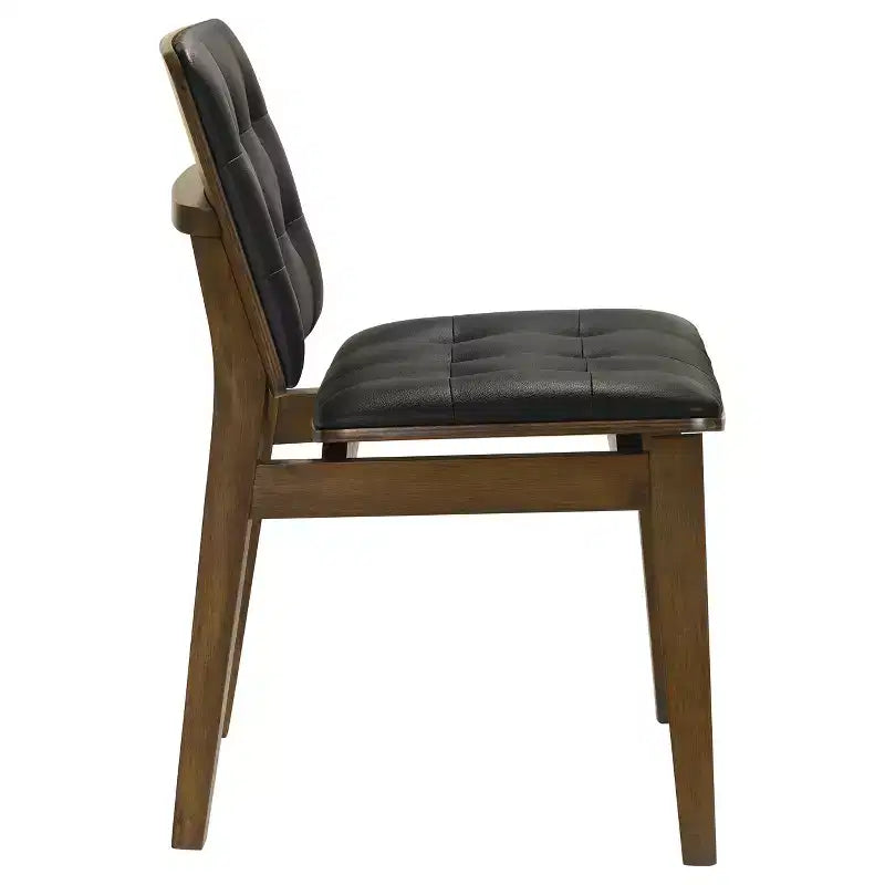 Lot de 2 chaises d'appoint Simple Relax en noyer naturel et noir