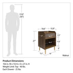 Table de chevet Max & Finn Remy, Noyer