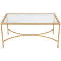 Matilda Coffee Table - Gold/Glass - Safavieh