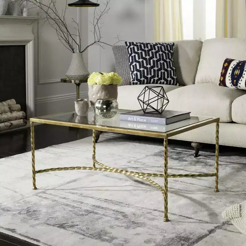 Table basse Matilda - Or/Verre - Safavieh