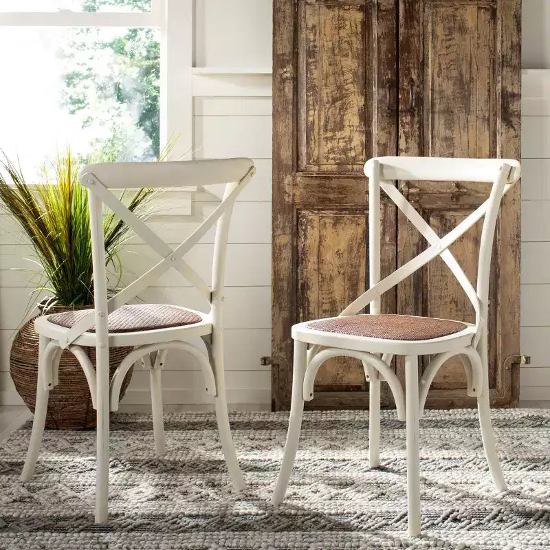 Chaise à dossier croisé Franklin - AMH9500 - Safavieh Couture
