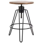 Tabouret de comptoir pivotant réglable Kai - BST3700 - Miel Naturel/Noir - Safavieh