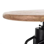 Tabouret de comptoir pivotant réglable Kai - BST3700 - Miel Naturel/Noir - Safavieh