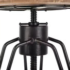 Tabouret de comptoir pivotant réglable Kai - BST3700 - Miel Naturel/Noir - Safavieh