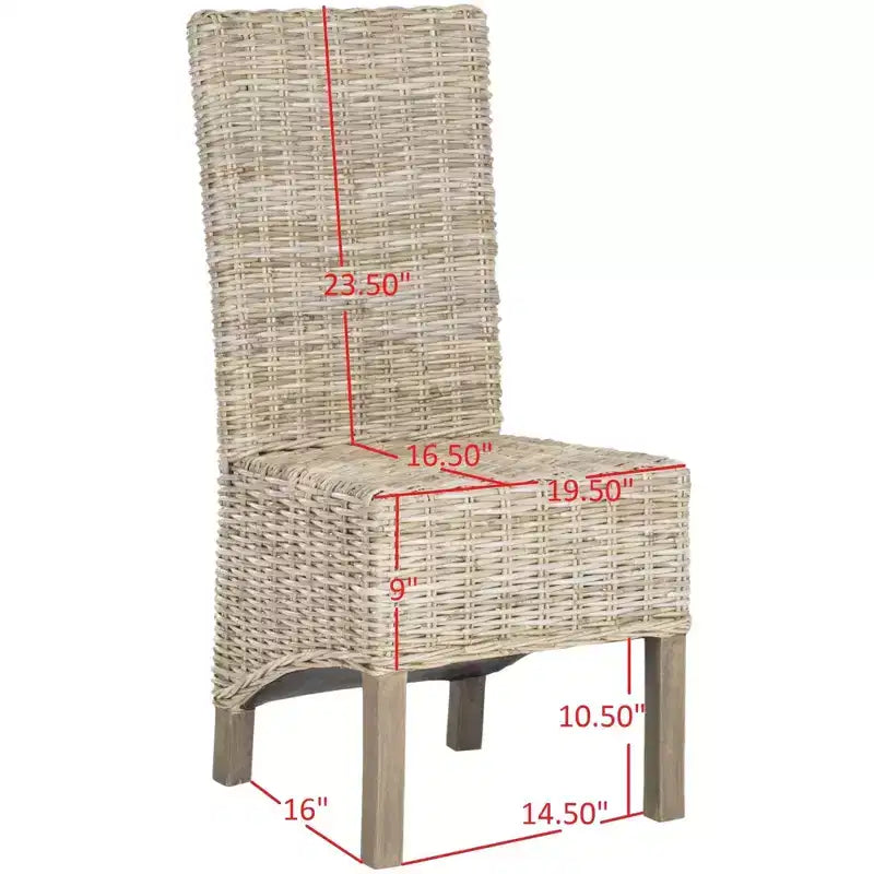 Chaise d'appoint en rotin Pembrooke 19 H (lot de 2) - FOX6520 - Safavieh Couture