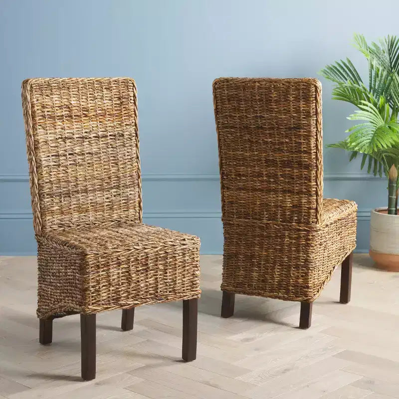 Chaise d'appoint en rotin Pembrooke 19 H (lot de 2) - FOX6520 - Safavieh Couture